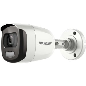 Hikvision DS-2CE12HFT-F Turbo HD ColorVu 5MP HDoC Bullet Camera, 3.6mm Fixed Lens, White