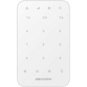 Hikvision DS-PK1-E-WE 2-Way 868 MHz Wireless LED Keypad, AES-128 Encryption, White