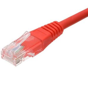 Connectix 003-3NB4-020-05C Magic Patch Series CAT5e Patch Cable, LSOH with Latch Protection Boot, RJ45, UTP, 2m, Red