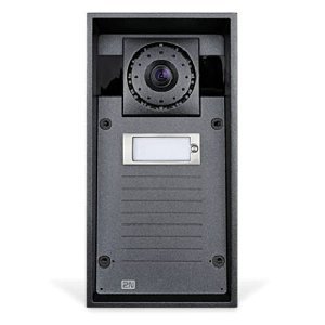 2N IP Force Series, 1-Button Intercom Door Station Module with Camera, IP69K12VDC, Black