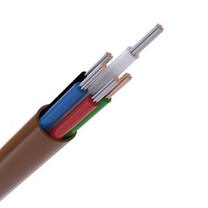 CQR CABCCA6 100M Type 3 PVC CCAM Unscreened 6 Core Cable, Brown