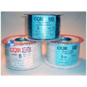 CQR CABS8 100M PVC Screened Power Data 8 Core with 6 Core x 0.22 and 2 Core x 0.5 Professional Cable Reel, White
