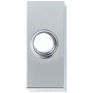 Honeywell Home D630 Luna Push Doorbell, Wired, IP40, Chrome and White