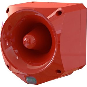 Klaxon END-6002 Nexus Pulse 110db Sounder Beacon 17-60V DC 85mA, IP66, Red Body and Flash