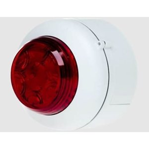 Cranford Controls VTB-32EVAD-W-DB-WB-RF LED Beacon - White Body - Red Lens - Shallow Base