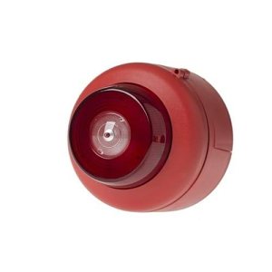 Cranford Controls VXB-1EVAD-C-SB-RB-RF Ceiling Mounted VAD LED Beacon Shallow Base Red Body Red Flash