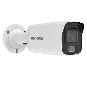 Hikvision DS-2CD2027G2-LU Pro Series ColorVu IP67 2MP IP Bullet Camera, 2.8mm Fixed Lens, White