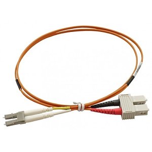 Connectix 005-629-020-01B Starlight Series LC-SC Multimode Duplex Fibre Optic Patch Cable, OM3-50/125, 2m, Orange