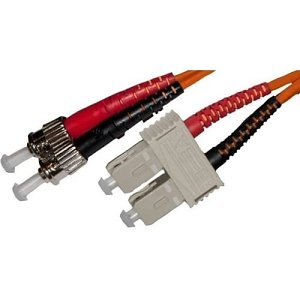 Connextix 005-648-010-01B ST-SC Multimode Duplex Fibre Optic Patch Cable, OM3-50/125, 1m, Orange