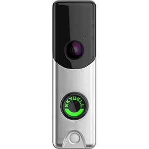 Alarm.com ADC-VDB105X Skybell Slim-Line II Wi-Fi Doorbell Camera, Satin Nickel