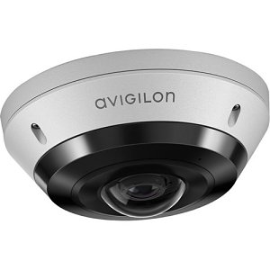 Avigilon 12.0W-H5A-FE-DO H5A-Series 12MP Fisheye Camera, 1.6mm Fixed Lens, Surface Mount, White