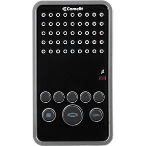 Comelit PAC 6203B Easycom Series Full Duplex Hands-Free 6-Button Intercom with Electronic Calling, ViP, Black