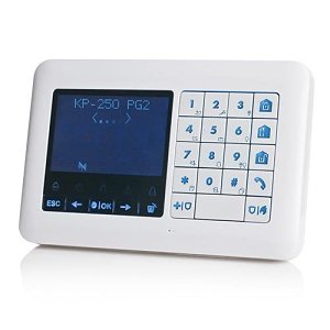 Visonic KP-250 PG2 Wireless Two-way Keypad for PowerMaster Panels, PowerG Protocol, Integrated Sounder, White
