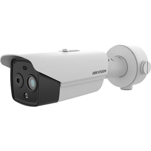 Hikvision DS-2TD2628-7-QA Heatpro Series 4MP IR Thermal IP Bullet Camera, 6.4mm Fixed Lens, White