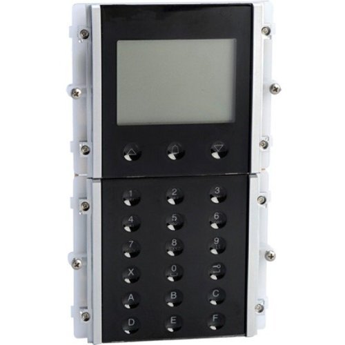 Comelit PAC 3360B Ikall Series, 2-Wire and ViP Call Module, 21-Button Backlit Keypad with LCD Display, Black