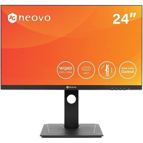 AG Neovo DW2401 DW Series, 24" 1440p Wide Quad HD LCD Display with USB-C Connectivity