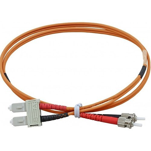 Connextix 005-648-050-01B ST-SC Multimode Duplex Fibre Optic Patch Cable, OM3-50/125, 5m, Orange