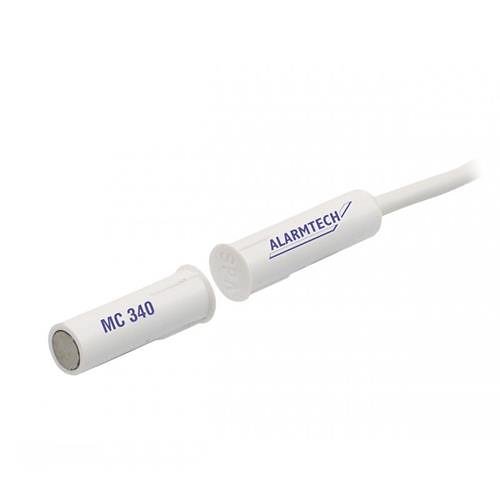 Alarmtech MC 340 magnetisk kontakt, forsжnket montering, NC, 8 m kabel, hvid