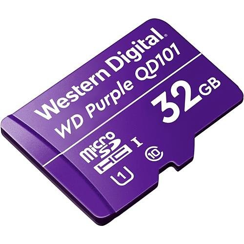 WD QD101 Micro SD Card 32GB WD Purple Surveillance Camera
