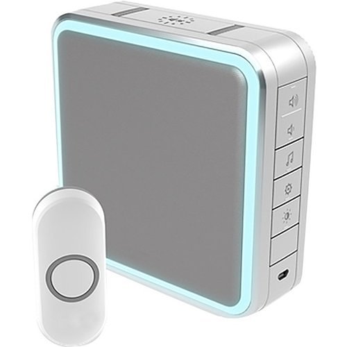 Honeywell Home DC915NG Wireless Portable Doorbell with Extended Range, Sleep Mode and Push Button, Grey