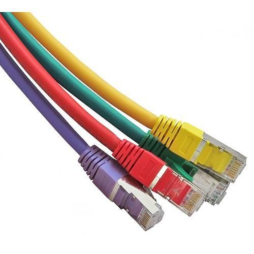 Connectix 003-010-005-08 Magic Patch Series CAT6A Patch Cable, 10GB, S-FTP, RJ45, LSZH, Shielded, 0.5m, Purple