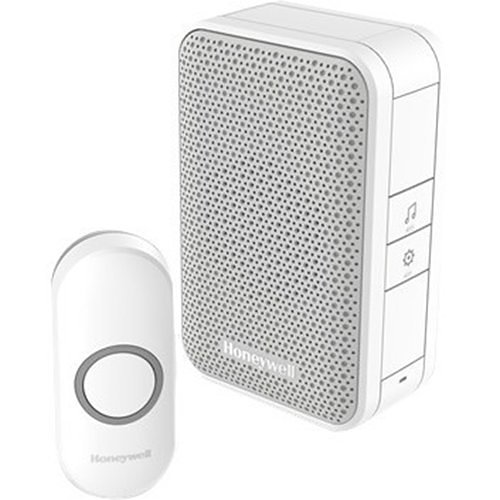 Honeywell Home DC311N Wireless Portable Doorbell with Halo Light, Sleep Mode and Push Button, White