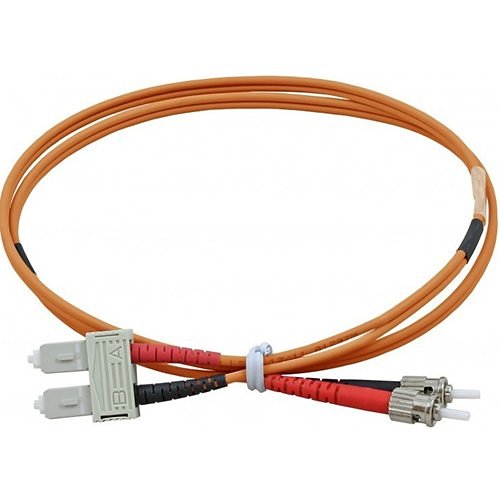 Connextix 005-648-100-01B ST-SC Multimode Duplex Fibre Optic Patch Cable, OM3-50/125, 10m, Orange