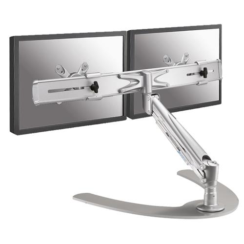 Mounts Desk Dual  10-24" Silver