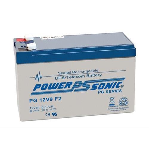 Power Sonic PG-12V9 Skrovlig Batteri - Batterivätska - 1 - För UPS, Telekommunikation, Brandsystem, Säkerhetssystem, Nödbelysning, Verktyg, Solenergisystem, Vindkraftssystem - Laddningsbart batteri - Egen batteristorlek - 12 V DC
