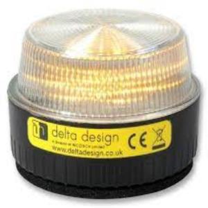 Delta Design Säkerhetsljus med strobe - 100 V AC - Visuell - Gul