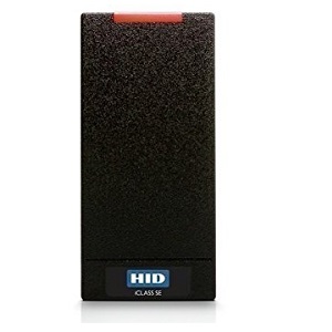 HID 900PMNTEKMA003 RP10 multiCLASS SE Mini-Mullion Smart Card Reader, Low and High Frequency Standard, Sio, Seos, Mobile Access, Wiegand, Terminal, Red LED, Flashing Green, Buzzer, Black