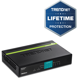TRENDnet TPE-S44 8 Ports Ethernet-switch - 2 Lager som stöds - Strömadapter - 2,10 W Power Consumption - 30 W PoE-budget - TP / tvinnat par - PoE Ports - Skrivbord - Livstids Limited Warranty