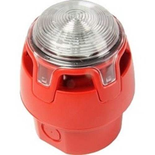 Notifier Siren/blinkande lampa - Röd - 107 dB - Hörbar, Visuell - Röd