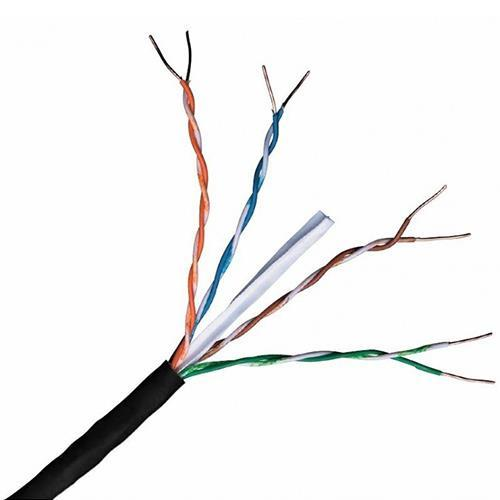 Connectix Kat 6 Nätverkskabel för Nätverksenhet, Patch Panel - 305 m - Bare Wire - Bare Wire - Svart