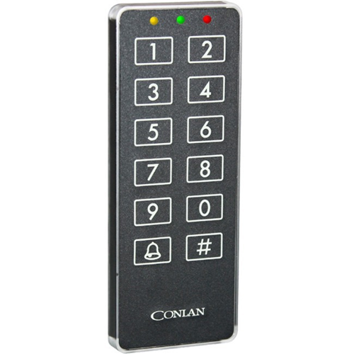 Conlan CT2000 Enhet för knappsatsåtkomst - Svart - Dörr - Mekanisk nyckel - 100 User(s) - Seriell - 12 V DC